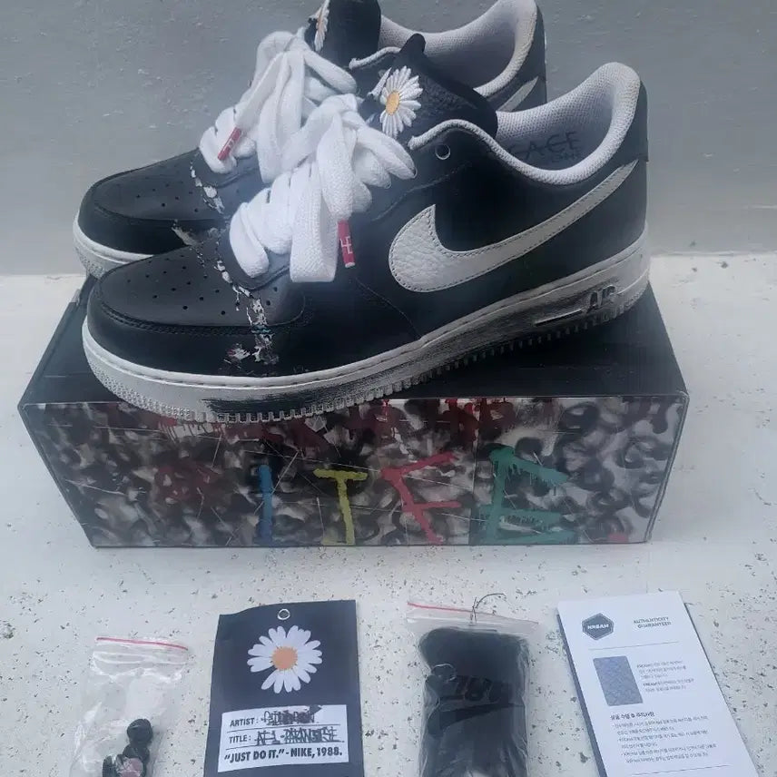 [BUNJANG] Nike Air Force 1 x Peaceminusone Black 295 / 나이키 에어포스1 X 피스마이너스원 블랙 295