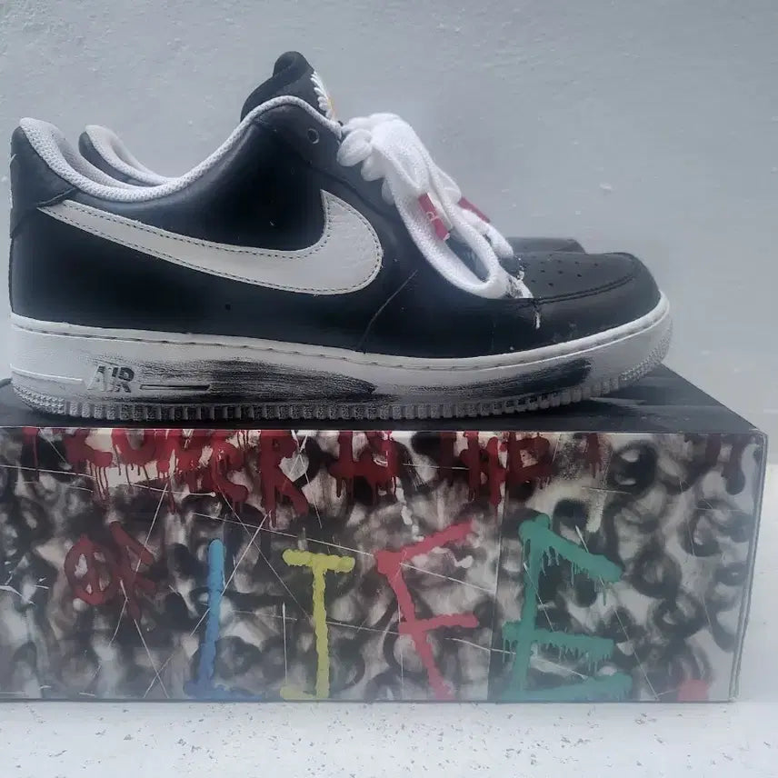 [BUNJANG] Nike Air Force 1 x Peaceminusone Black 295 / 나이키 에어포스1 X 피스마이너스원 블랙 295