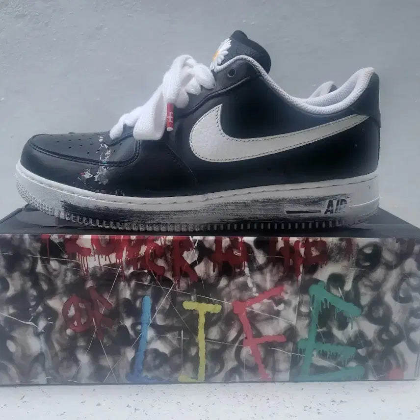 [BUNJANG] Nike Air Force 1 x Peaceminusone Black 295 / 나이키 에어포스1 X 피스마이너스원 블랙 295