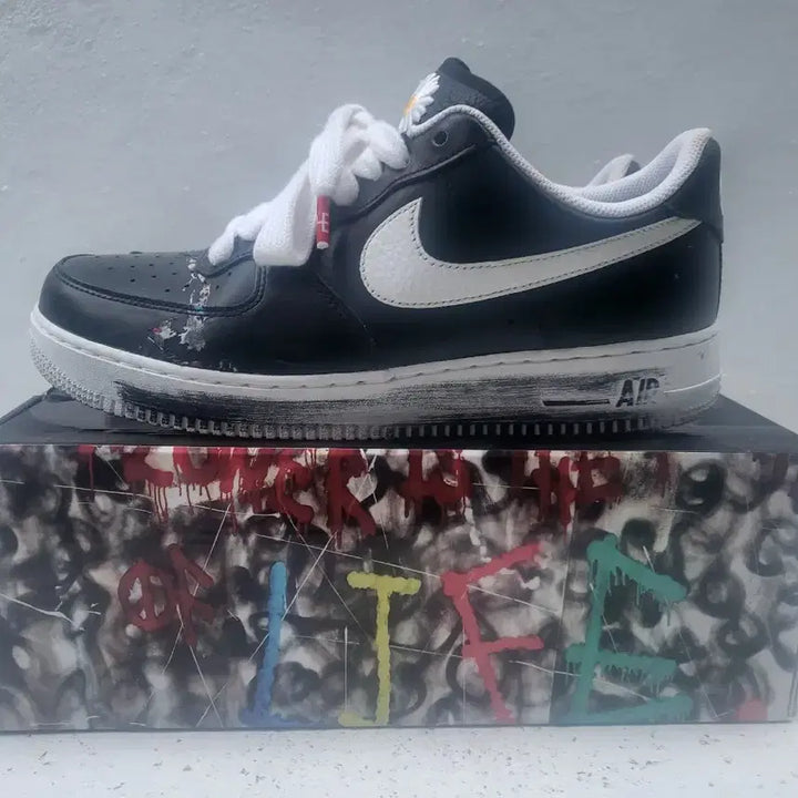 [BUNJANG] Nike Air Force 1 x Peaceminusone Black 295 / 나이키 에어포스1 X 피스마이너스원 블랙 295