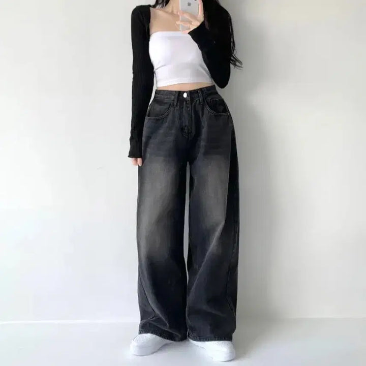 [BUNJANG] Jasminebell Casio Loik Nodi Vintage Washing Pants / 에이블리 자스민벨 카시오 로이크 노디 빈티지 워싱 팬츠