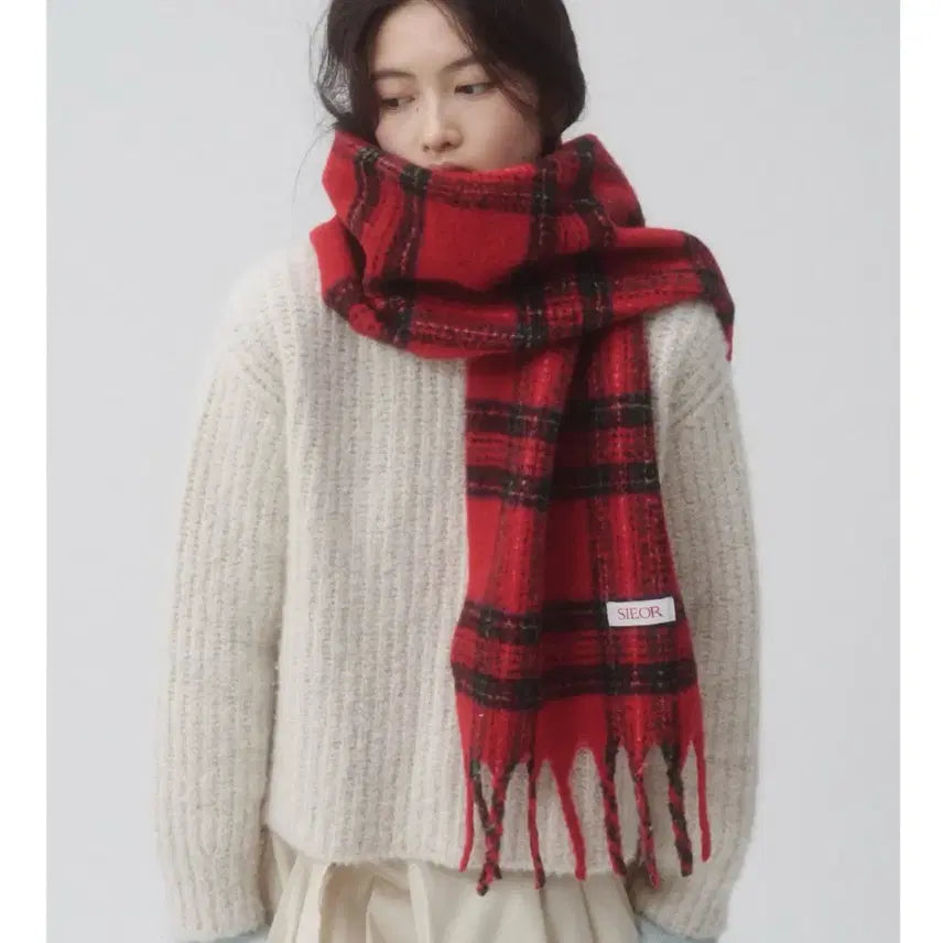 [BUNJANG] CIOR Checkered Muffler / 시오르 울 체크 목도리 머플러