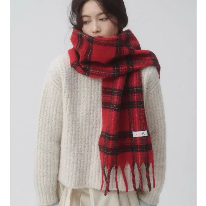 [BUNJANG] CIOR Checkered Muffler / 시오르 울 체크 목도리 머플러