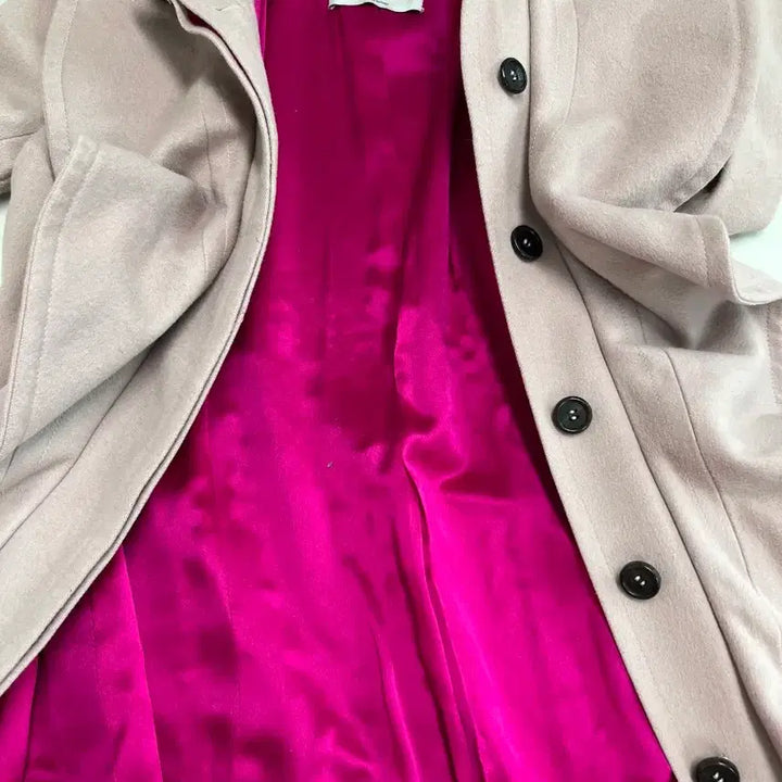 [BUNJANG] Yves Saint Laurent Pink Frill Coat / [정품]입생로랑 핑크 프릴 장식 코트