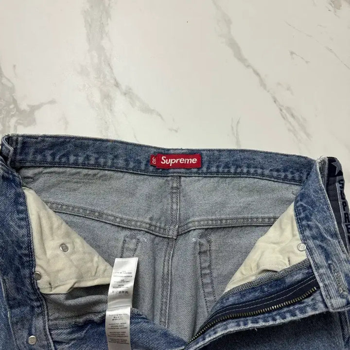 [BUNJANG] Supreme Snap Off Baggy Jeans Washed Blue 23FW / [30]슈프림 스냅 오프 배기 진 워시드 블루 23FW
