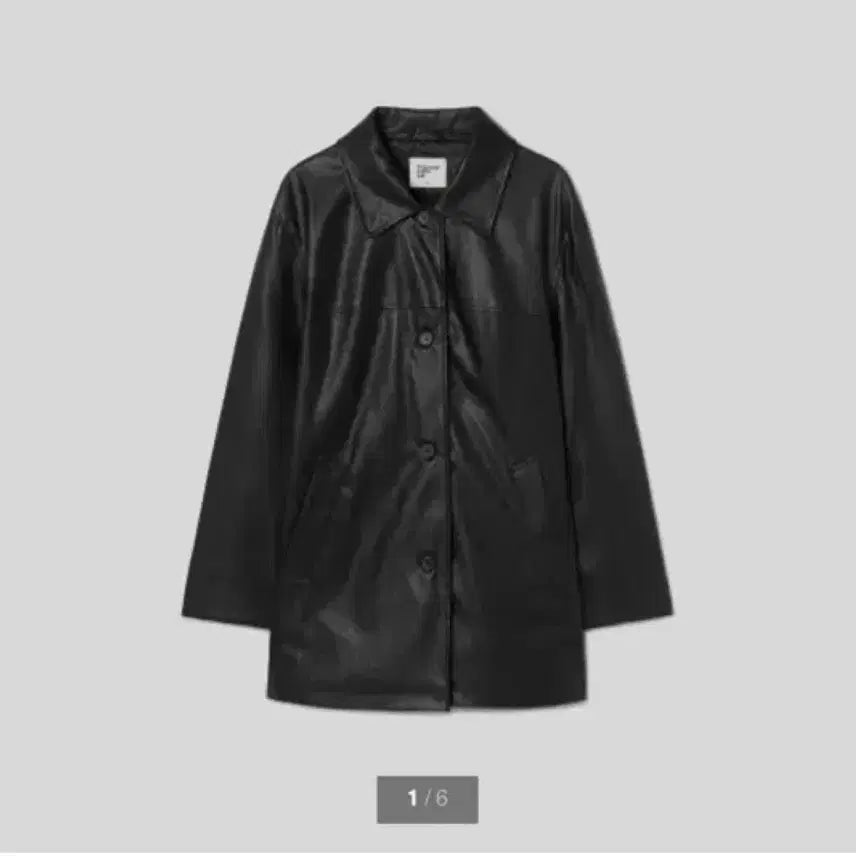 [BUNJANG] 8Seconds Leather Half Coat - Black (XS) / (새상품) 에잇세컨즈 레더 하프코트 블랙 xs
