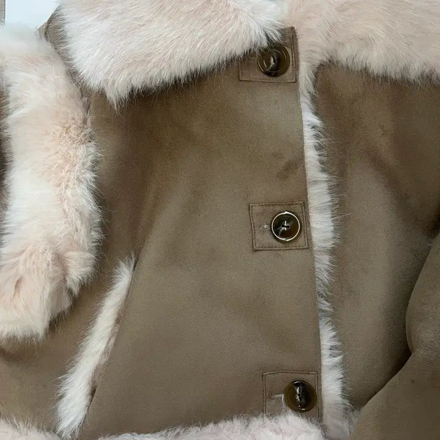 [BUNJANG] 3 Times Bunny Fur Coat Brown / 쓰리타임즈 버니퍼 코트 브라운