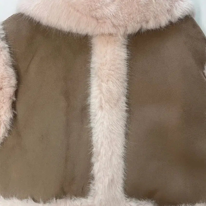 [BUNJANG] 3 Times Bunny Fur Coat Brown / 쓰리타임즈 버니퍼 코트 브라운