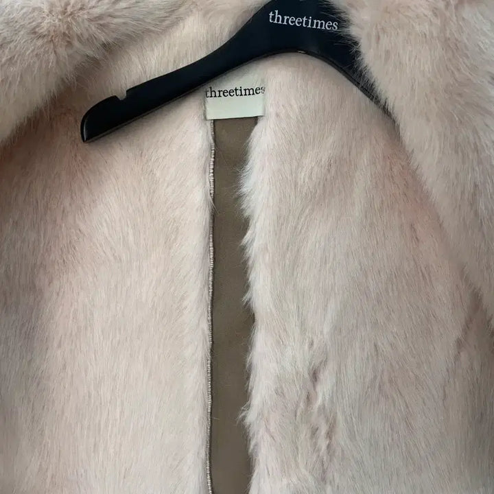 [BUNJANG] 3 Times Bunny Fur Coat Brown / 쓰리타임즈 버니퍼 코트 브라운