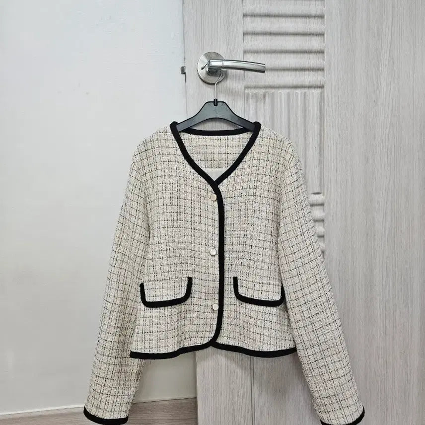 [BUNJANG] TWEE Ivory Check Tweed Jacket / 트위 TWEE 아이보리 체크 트위드 자켓