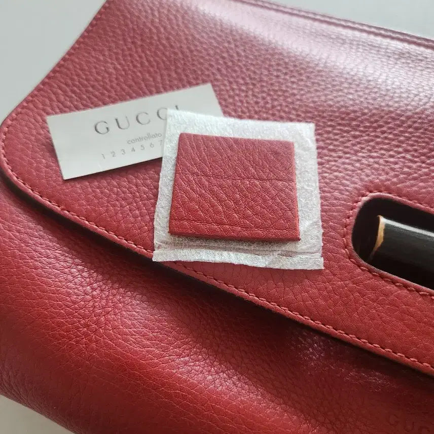 [BUNJANG] Gucci Bamboo Clutch Bag Red / 구찌 정품 뱀부 클러치백 레드