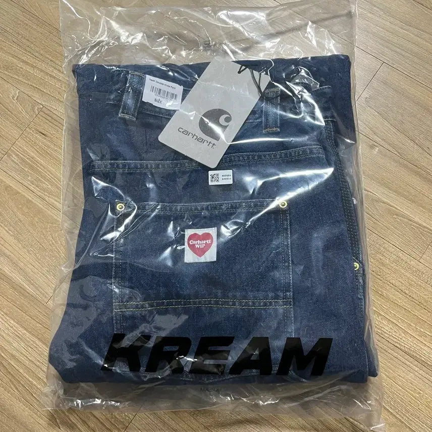 [BUNJANG] Carhartt WIP Double Knee Pants Blue Stone Washed / XL 칼하트 WIP 루즈핏 더블니 팬츠 블루 스톤 워시드