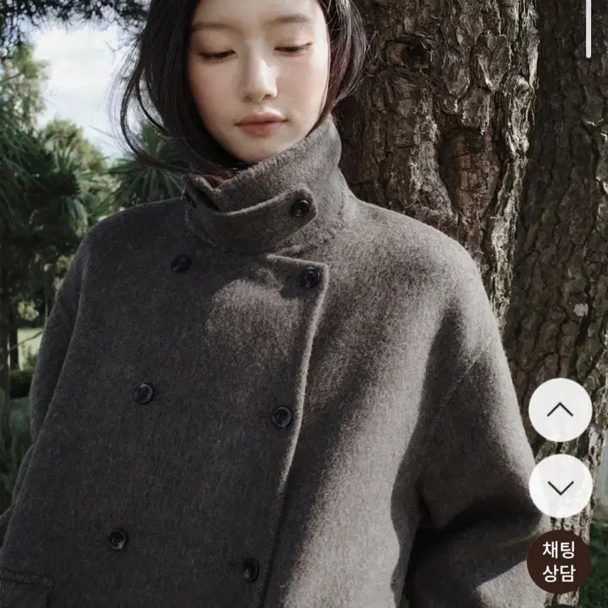 [BUNJANG] Slow and Hand Made High Neck Wool Half Coat / 슬로우앤드 핸드메이드 하이넥 울 하프코트 원가 189000원