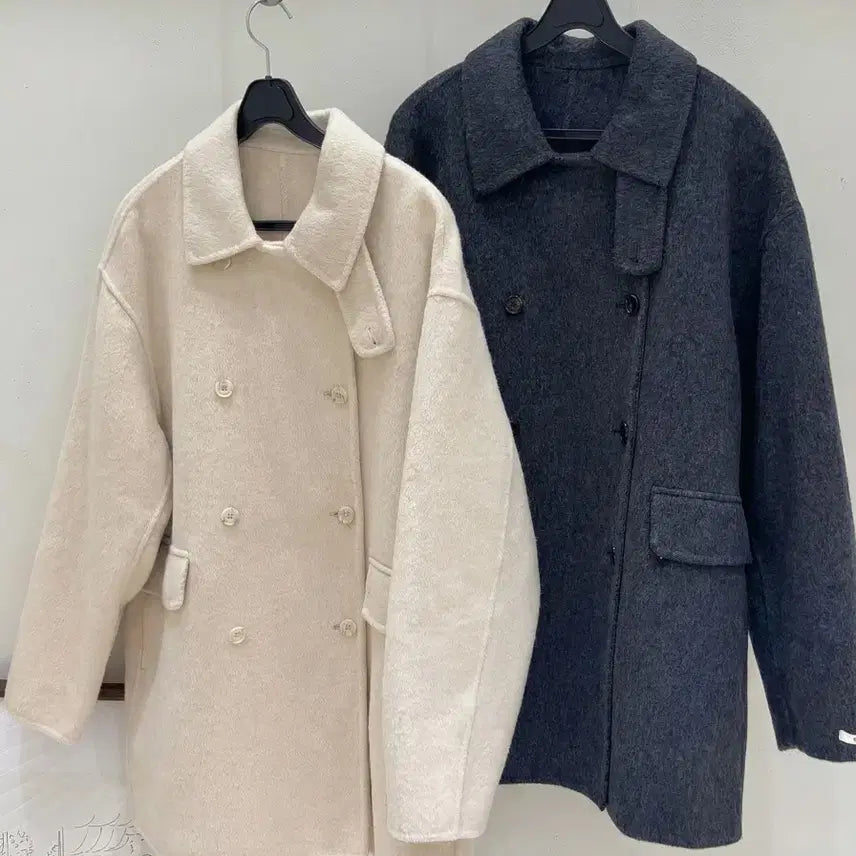 [BUNJANG] Slow and Hand Made High Neck Wool Half Coat / 슬로우앤드 핸드메이드 하이넥 울 하프코트 원가 189000원