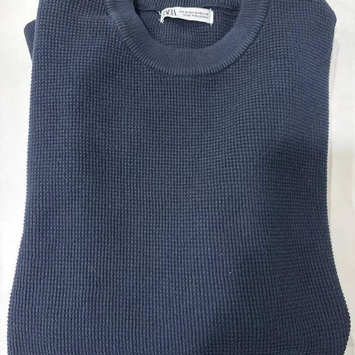 [BUNJANG] ZARA Basic Structure Knit Sweater (Navy) - M Size / (무료배송) [M] 자라 베이직 스트럭처 니트 스웨터 (네이비)