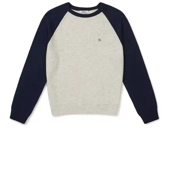 [BUNJANG] Clover Colorblock Raglan Knit Navy / 클로브 컬러블록 래글런 니트 네이비