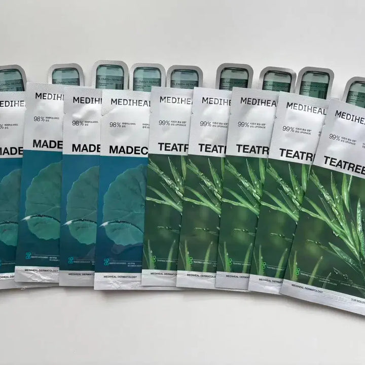 [BUNJANG] Mediheal Tea Tree & Madecassoside Mask Pack (10 Pieces) / 메디힐 티트리+마데카 마스크팩 총 10개(반값택배 무료)