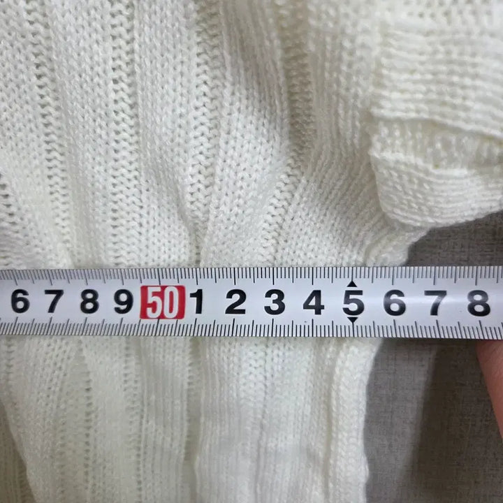 [BUNJANG] Ivory Ribbed Knit Top / 여성 아이보리 골지 니트 F