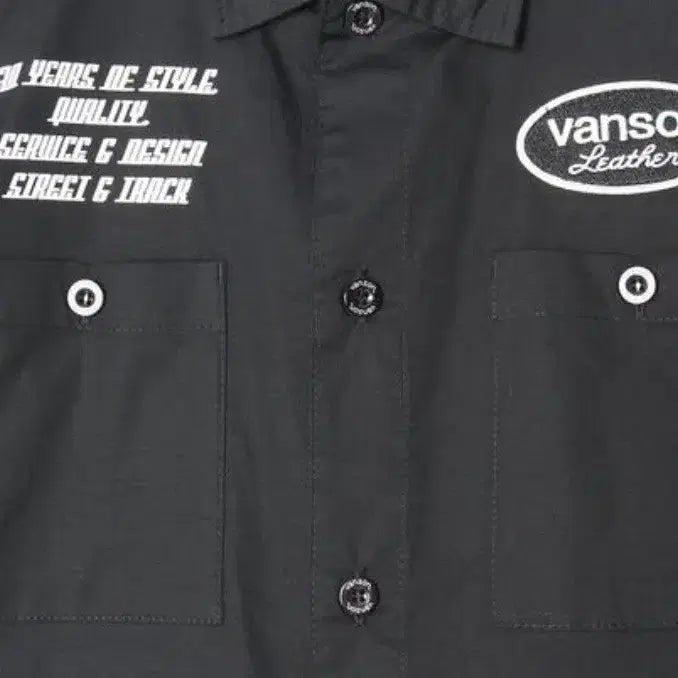 [BUNJANG] Vanson Black Work Shirt / Vanson 반팔 워크 셔츠 블랙