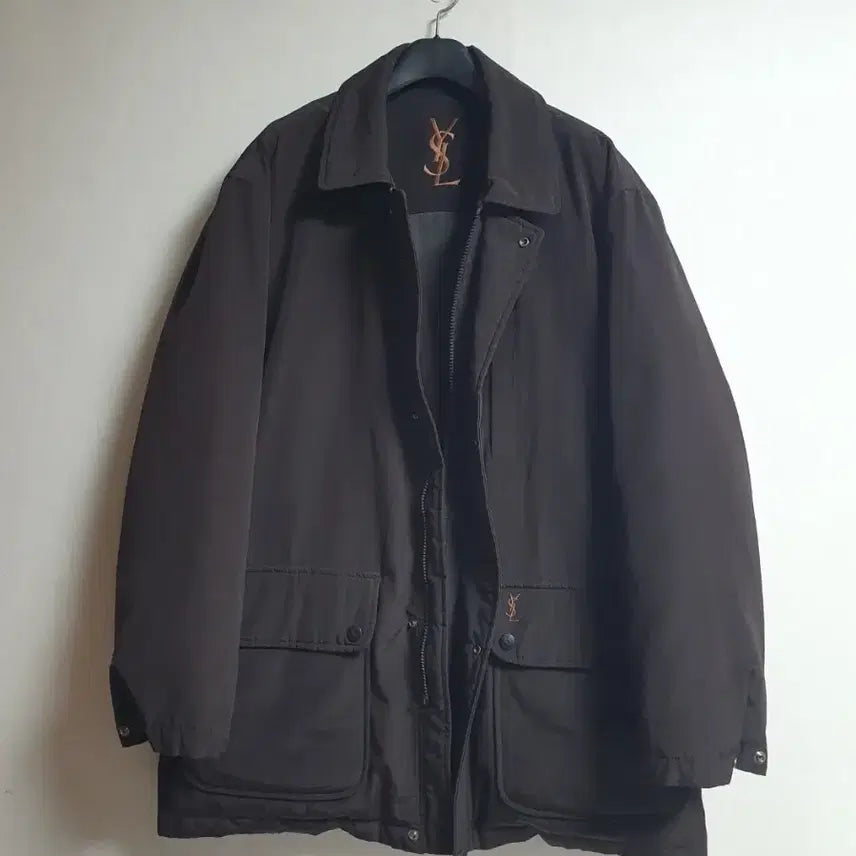 [BUNJANG] Saint Laurent Padded Field Jacket Dark Brown / 입생로랑 YSL 패디드 필드 자켓 다크브라운 110 / ESS ES 라인
