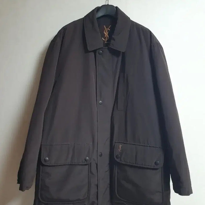 [BUNJANG] Saint Laurent Padded Field Jacket Dark Brown / 입생로랑 YSL 패디드 필드 자켓 다크브라운 110 / ESS ES 라인