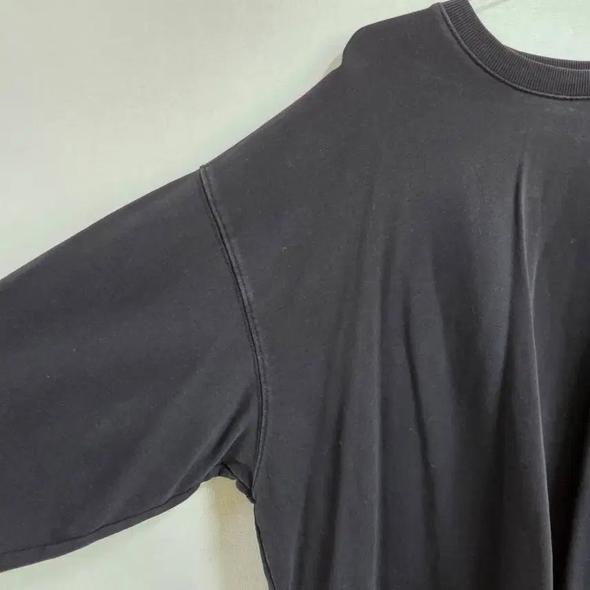 [BUNJANG] Black Oversized Women's Sweatshirt / 여성 블랙 오버핏 맨투맨 티셔츠 55-77