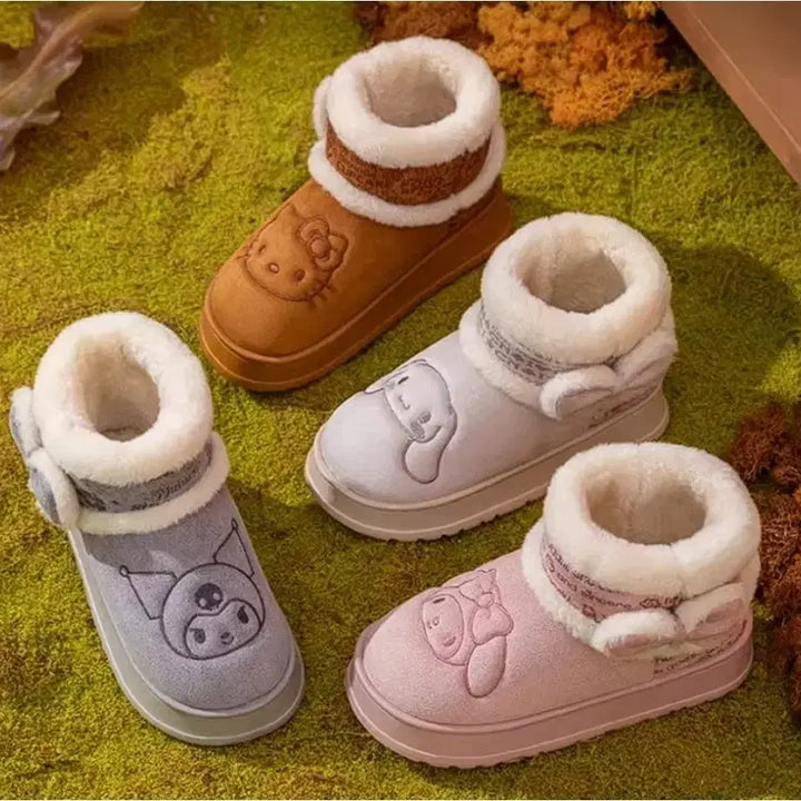 [BUNJANG] Hello Kitty/My Melody Winter Boots / 헬로키티/마이멜로디 털 부츠 팝니다~