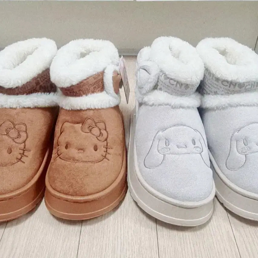 [BUNJANG] Hello Kitty/My Melody Winter Boots / 헬로키티/마이멜로디 털 부츠 팝니다~