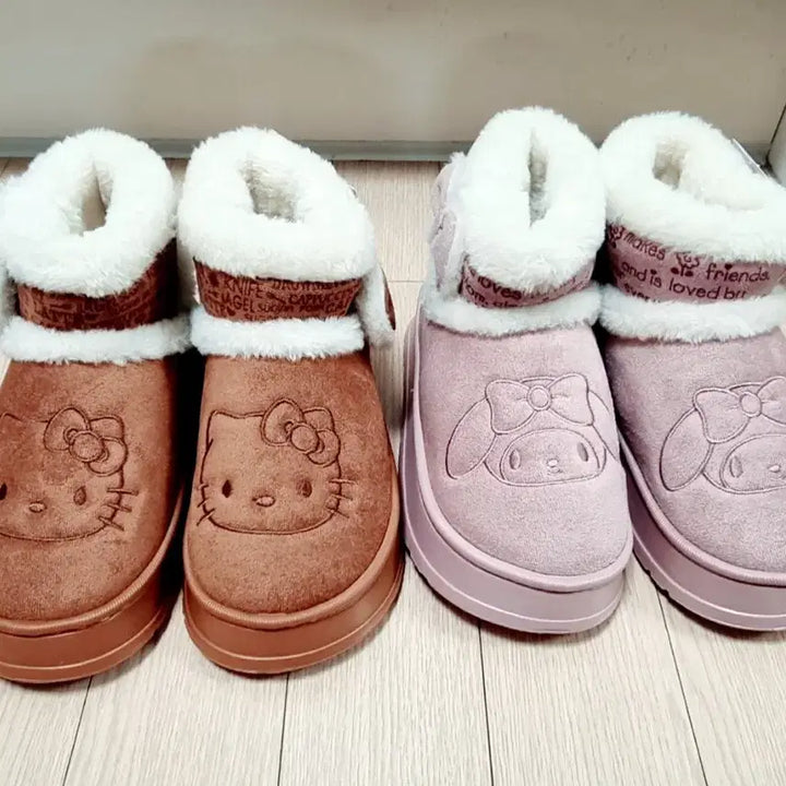 [BUNJANG] Hello Kitty/My Melody Winter Boots / 헬로키티/마이멜로디 털 부츠 팝니다~