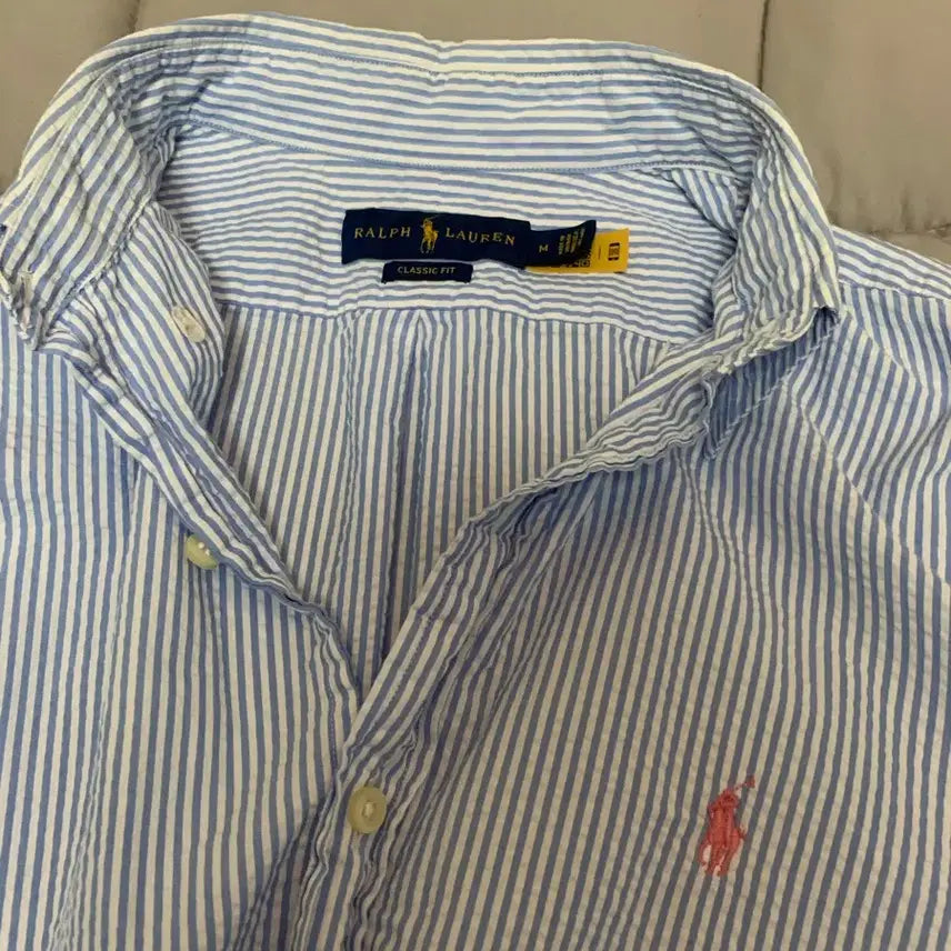 [BUNJANG] Polo Ralph Lauren Blue Striped Shirt / 폴로 랄프로렌 셔츠 블루 스트라이프
