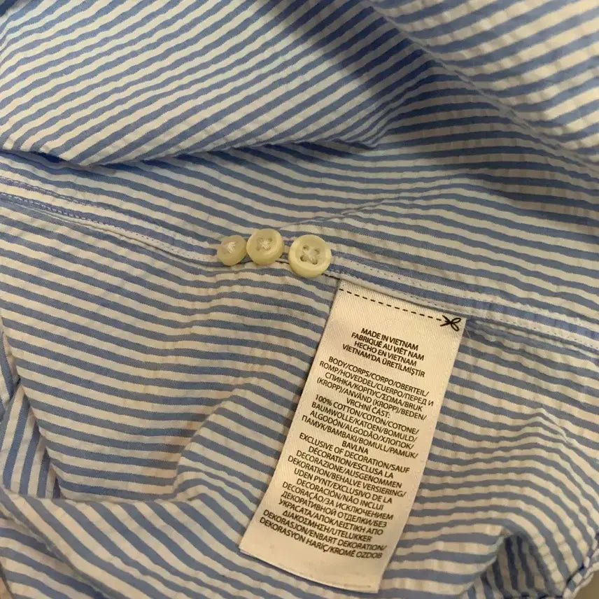 [BUNJANG] Polo Ralph Lauren Blue Striped Shirt / 폴로 랄프로렌 셔츠 블루 스트라이프