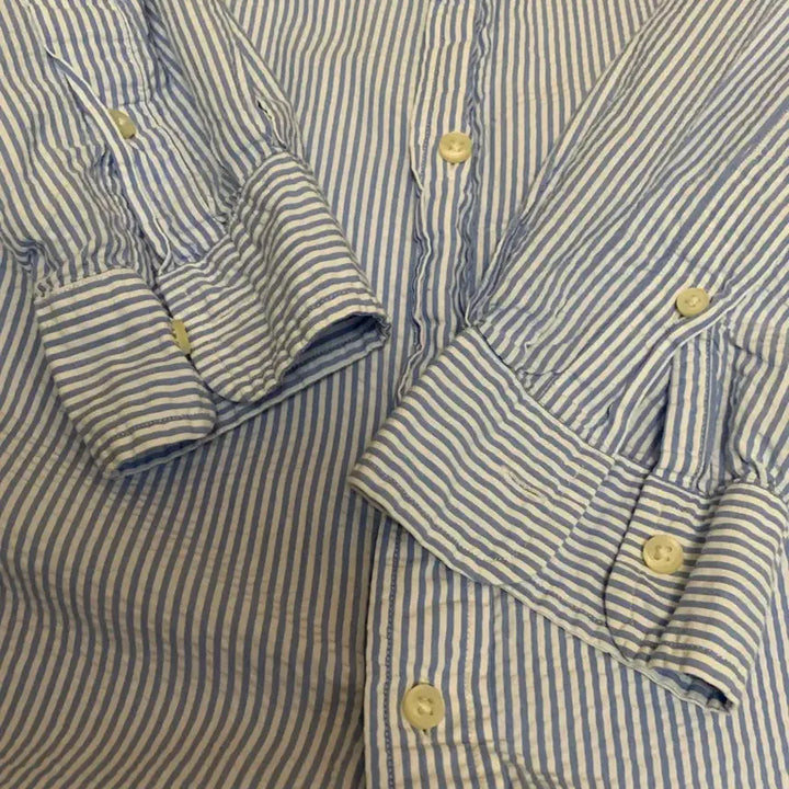 [BUNJANG] Polo Ralph Lauren Blue Striped Shirt / 폴로 랄프로렌 셔츠 블루 스트라이프