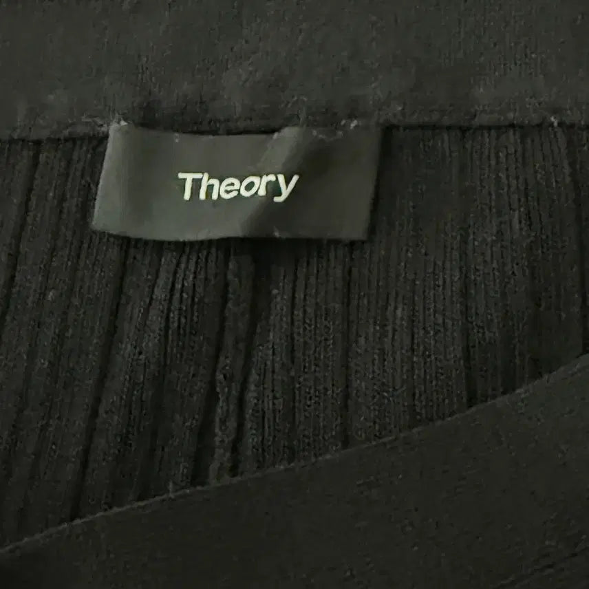 [BUNJANG] Theory Black Ribbed Knit Wide Pants / Theory/띠어리 검정색 골지 니트 와이드 팬츠