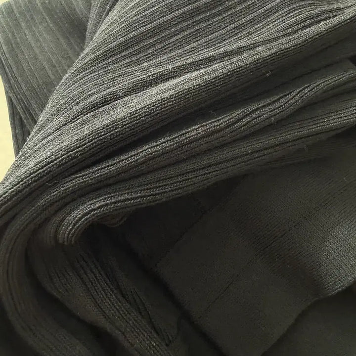 [BUNJANG] Theory Black Ribbed Knit Wide Pants / Theory/띠어리 검정색 골지 니트 와이드 팬츠