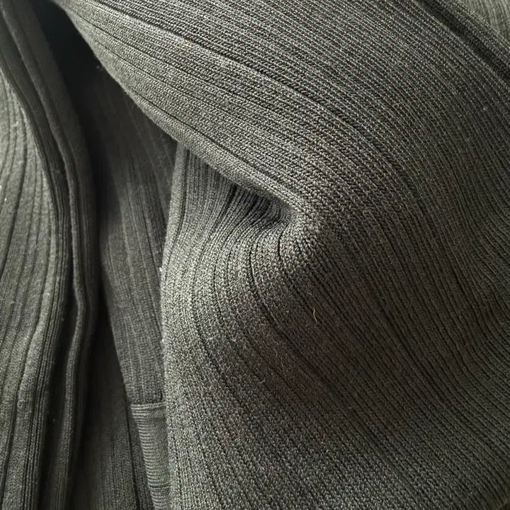 [BUNJANG] Theory Black Ribbed Knit Wide Pants / Theory/띠어리 검정색 골지 니트 와이드 팬츠