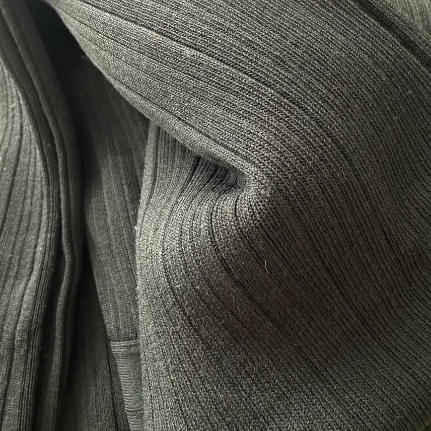 [BUNJANG] Theory Black Ribbed Knit Wide Pants / Theory/띠어리 검정색 골지 니트 와이드 팬츠