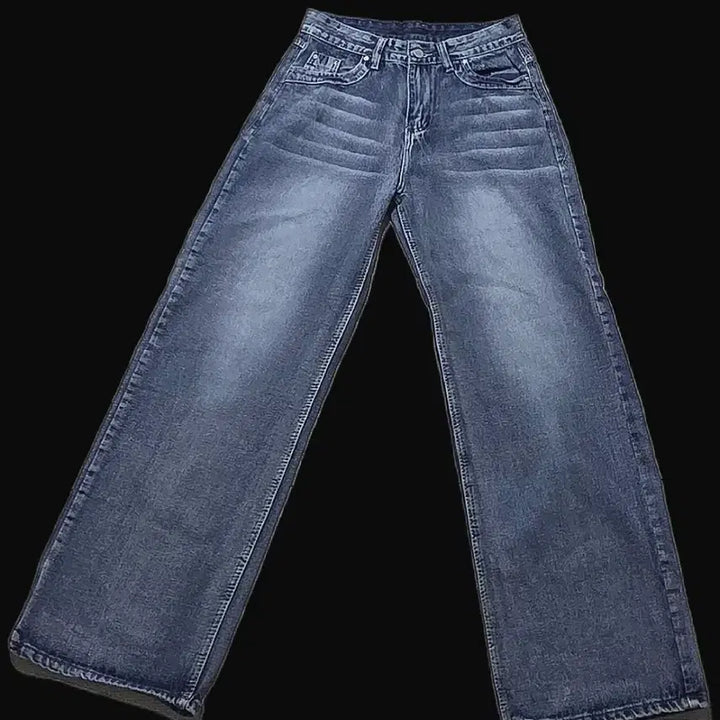 [BUNJANG] Pocket Washed Denim Wide Pants L / 포켓 워싱 데님 와이드 팬츠 L