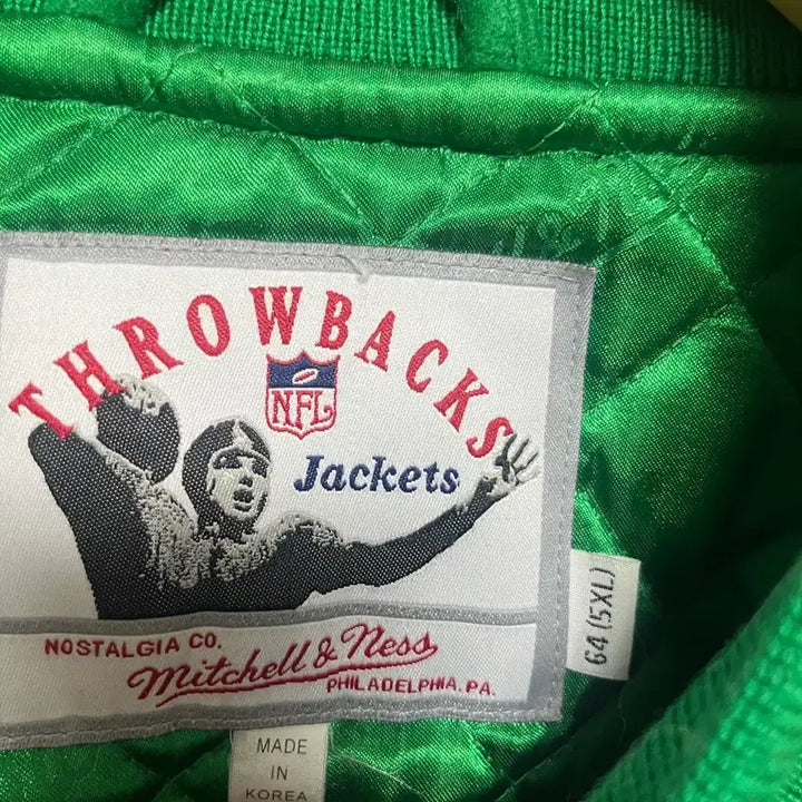 [BUNJANG] Mitchell &amp; NFL Stadium Jacket Olive / Mitchell&amp;NFL 스타디움 올리브 자켓