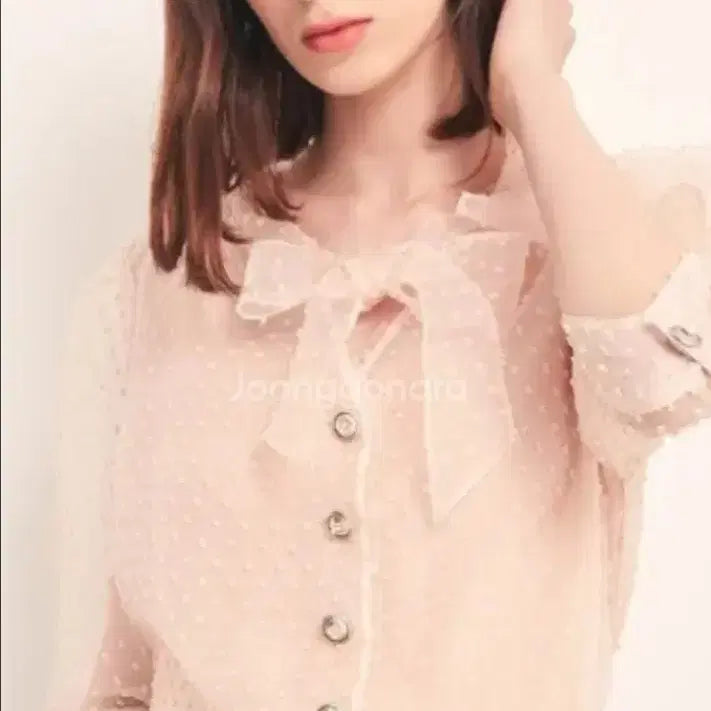 [BUNJANG] Hansum Mine See-Through Blouse / (새상품)한섬 마인 시스루 블라우스 판매해요