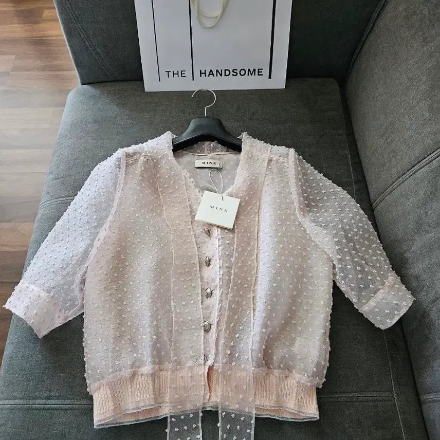 [BUNJANG] Hansum Mine See-Through Blouse / (새상품)한섬 마인 시스루 블라우스 판매해요