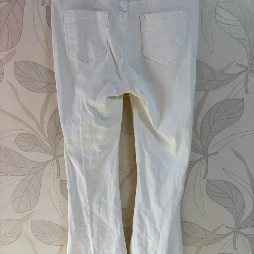 [BUNJANG] PIGMENT White Long Slim Bootcut Pants M / (미사용) PIGMENT 화이트 롱슬림부츠컷 팬츠 M