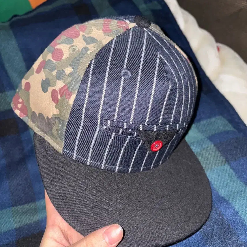 [BUNJANG] Smith Bridge Striped Camo Baseball Cap Snapback / 스미스 브릿지 줄무늬 카모 야구 모자 스냅백