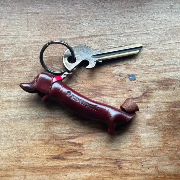 [BUNJANG] Leather Dachshund Keyring / 가죽 닥스훈트 키링