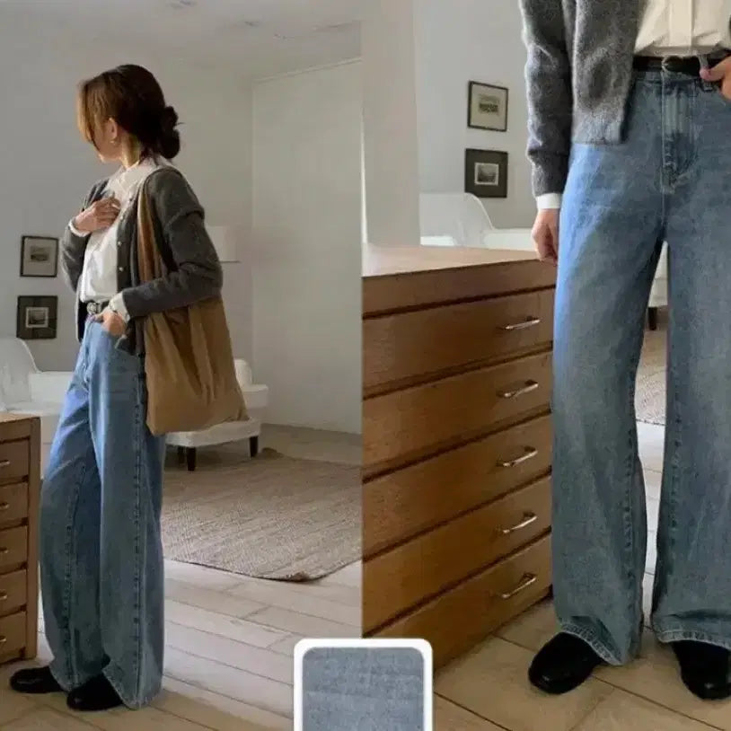 [BUNJANG] Wide Denim Pants / 와이드 데님 팬츠