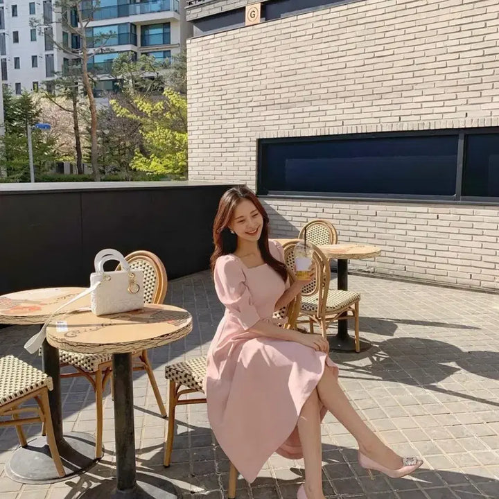 [BUNJANG] Roar Ahreui Kim Minyoung Pink Self-Made Dress / *새상품* 로아르 아옳이 김민영 핑크 자체제작 원피스/브라이덜샤워 하객룩
