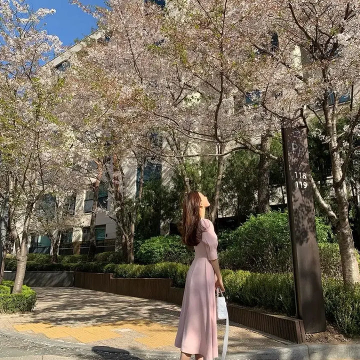 [BUNJANG] Roar Ahreui Kim Minyoung Pink Self-Made Dress / *새상품* 로아르 아옳이 김민영 핑크 자체제작 원피스/브라이덜샤워 하객룩