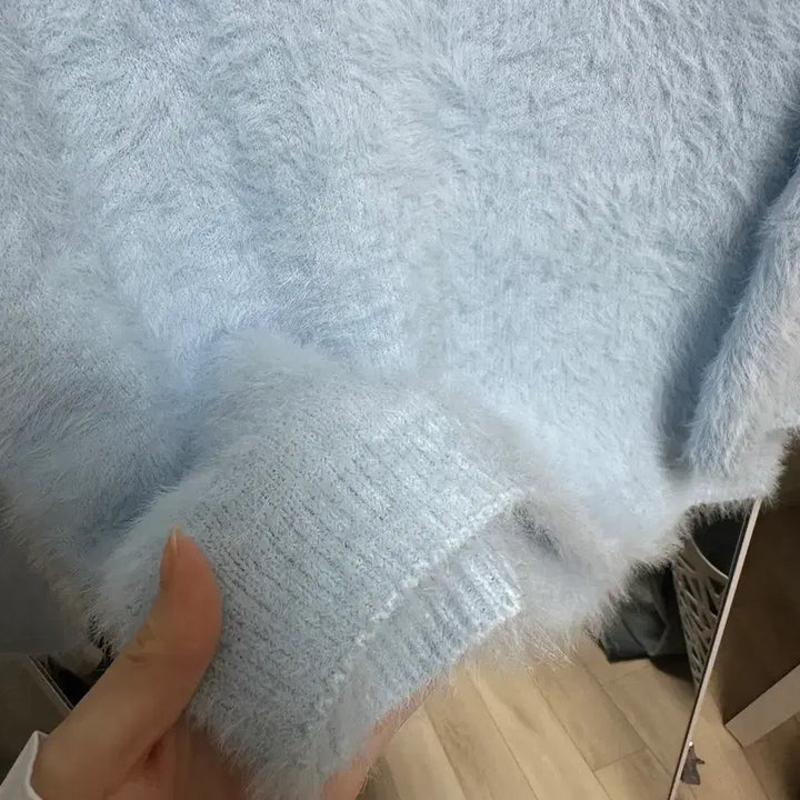 [BUNJANG] Oversized Angora Knit Top / 오버핏 앙고라니트티