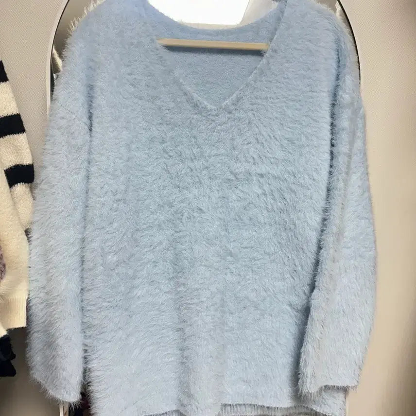 [BUNJANG] Oversized Angora Knit Top / 오버핏 앙고라니트티