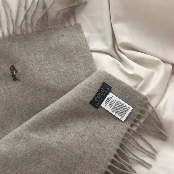 [BUNJANG] Polo Wool Muffler Oatmeal / 폴로 울 머플러 오트밀