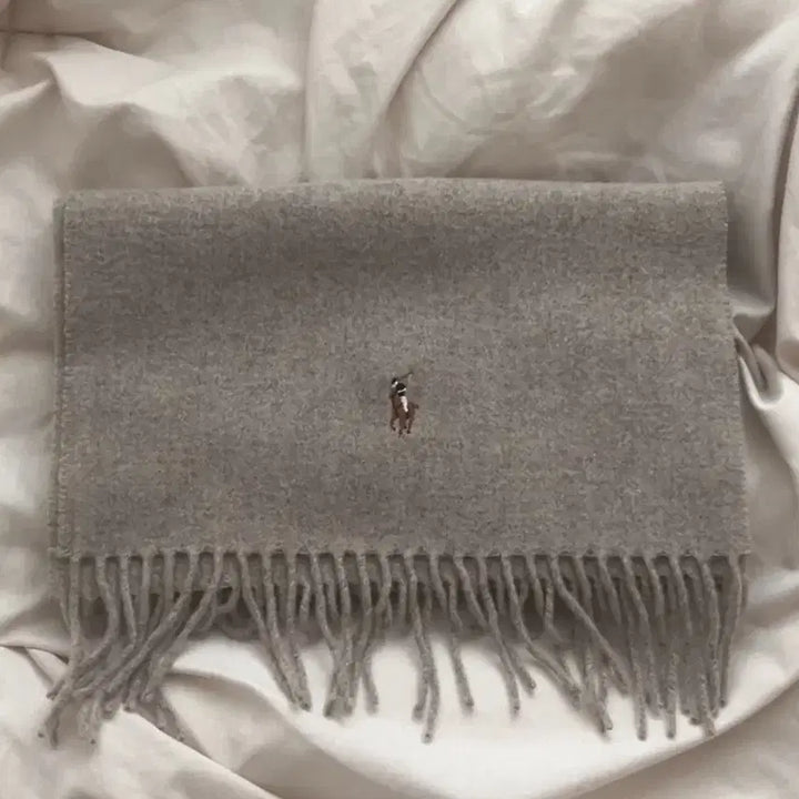 [BUNJANG] Polo Wool Muffler Oatmeal / 폴로 울 머플러 오트밀